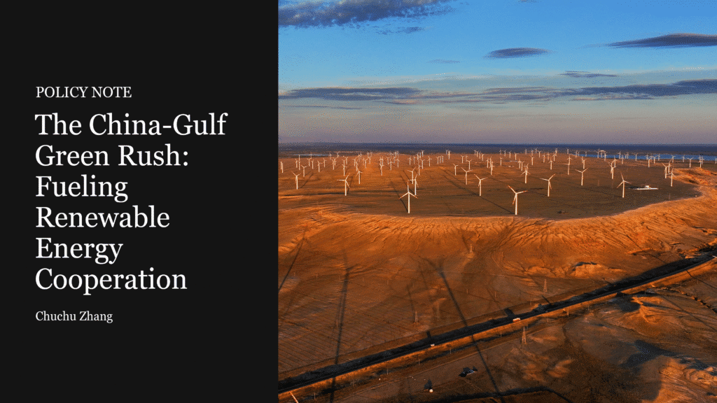 China, Gulf States Deepen Green Energy Partnership